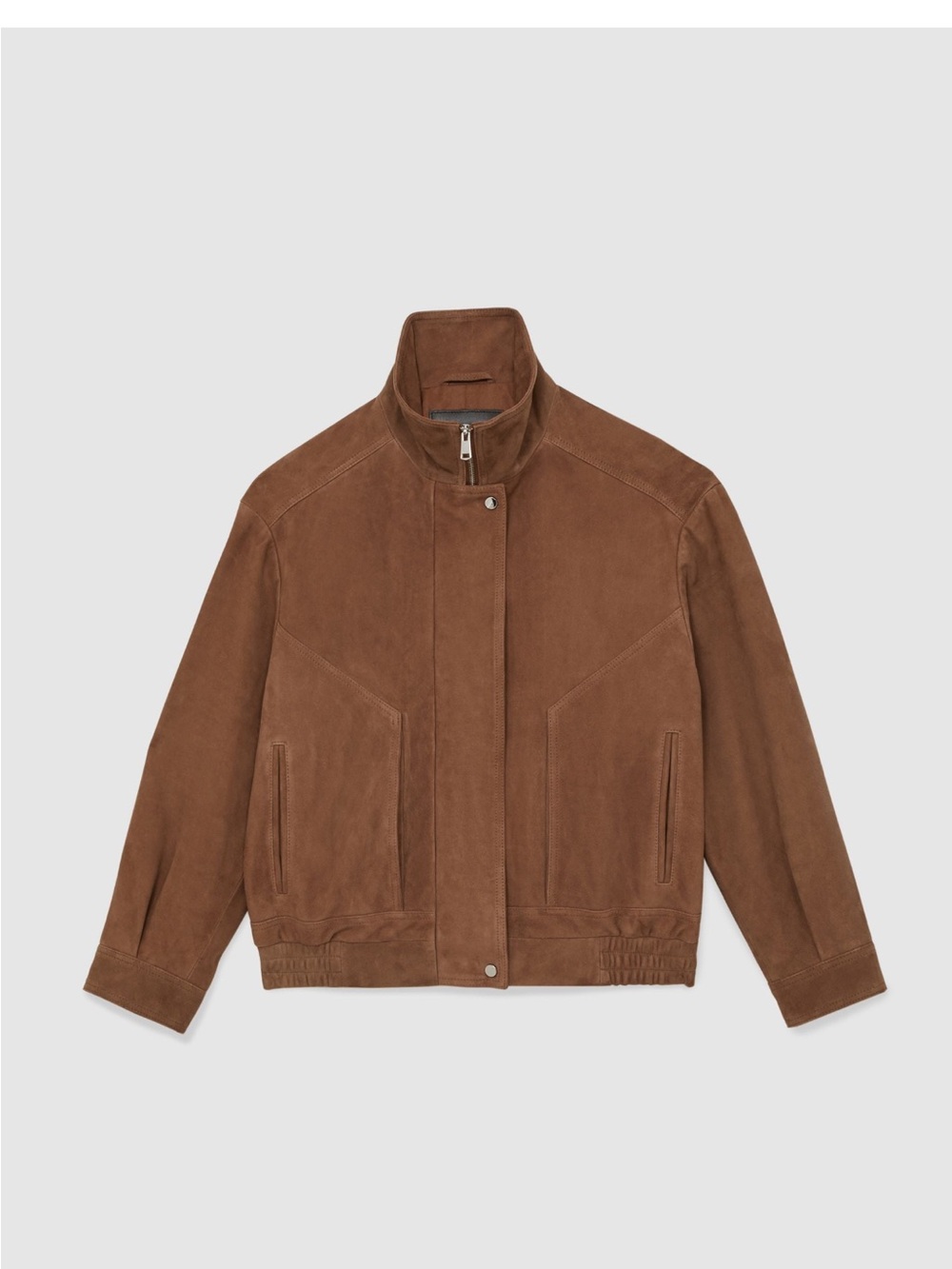 Women’s REISS Brown SuppleSuede Bomber Jacket